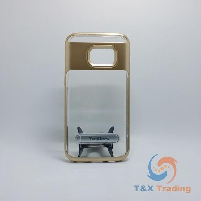 Samsung Galaxy S7 - TanStar Aluminum Bumper Frame Case with Kickstand