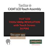 14.0" Laptop LCD Screen 1920x1080 30 Pins Full Assembly for Asus Chromebook C434T B140HAN03.2