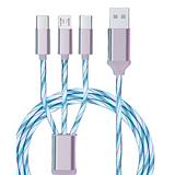 3 in 1 light RGB LED lights glowing mobile charger USB