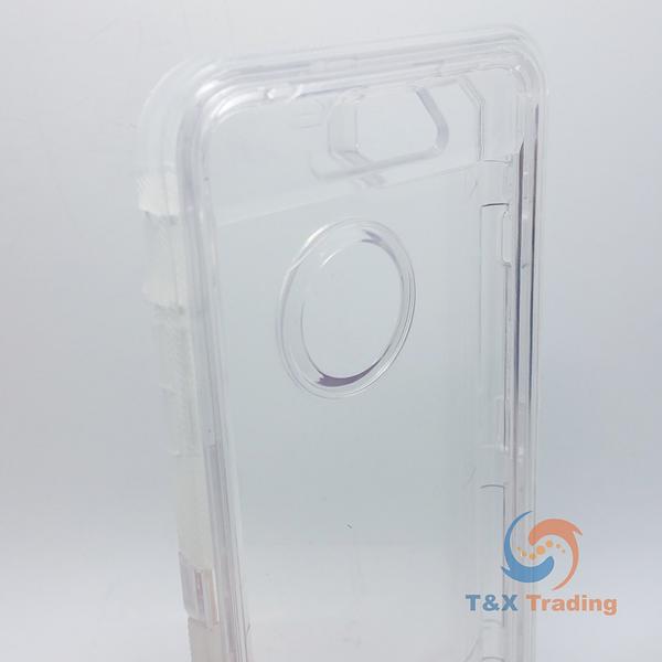 Apple iPhone 6 Plus / 6S Plus / 7 Plus / 8 Plus  - Transparent Fashion Defender Case with Belt Clip