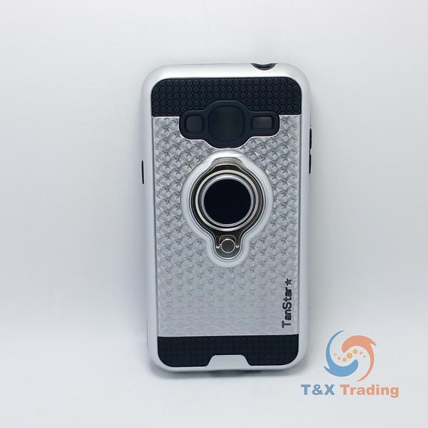 Samsung Galaxy J3 - TanStar Magnet Enabled Case with Ring Kickstand