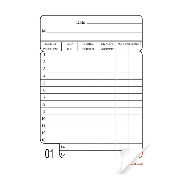Rediform Carbonless Sales Invoice Book, Value Pack, 50 Sets per Book (6.5 X 3.5 Inches)