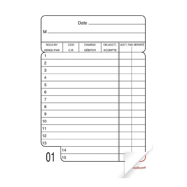 Rediform Carbonless Sales Invoice Book, Value Pack, 50 Sets per Book (6.5 X 3.5 Inches)