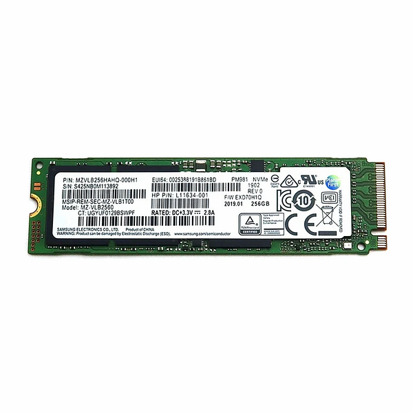 Samsung MZ-VLB256B PM981a 256 GB NVMe M.2 80mm Solid State Drive