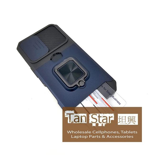 Apple iPhone 17 - Secure Card Holder Magnet Enabled Case with Ring Kickstand