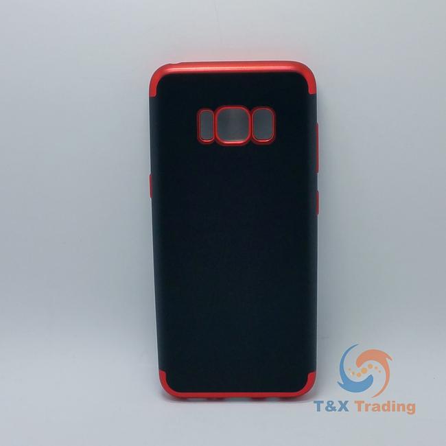 Samsung Galaxy S8 - Black Silicone Phone Case with Chrome Edge