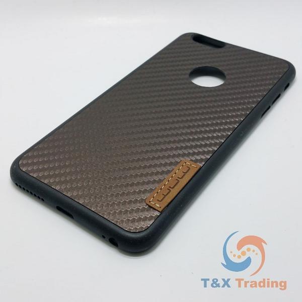 Apple iPhone 6 Plus / 6S Plus - WUW Carbon Fiber Silicone Hard Case