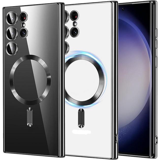 Samsung Galaxy S24 Ultra - Chrome Edge Magnet RING Silicone Case