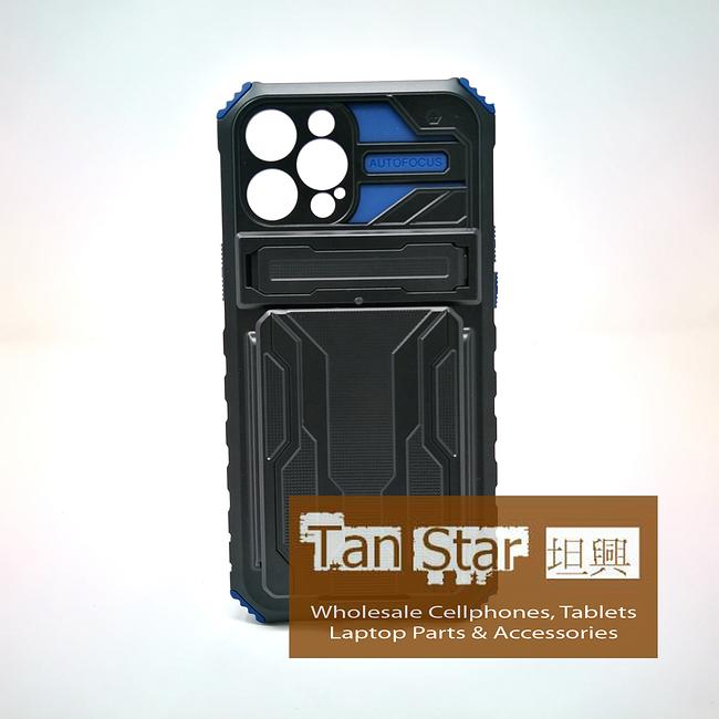 Apple iPhone 12 Pro - Auto Focus Removable Credit Card Holder Case with Kickstand