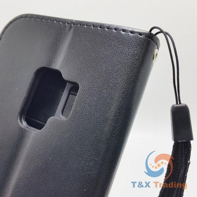 Samsung Galaxy S9 - Butterfly Book Style Wallet Case with Strap