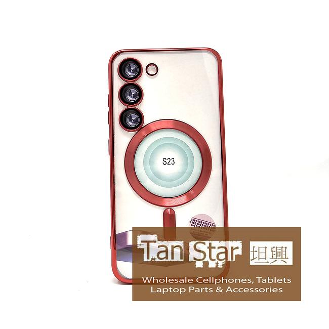 Samsung Galaxy S23 - Chrome Edge Magnet RING Silicone Case