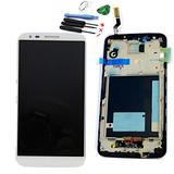 LCD digitizer assembly LG G2 D800 D801 D803 LS980 white with frame
