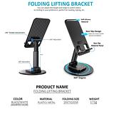 Universal Holder - Rotatable Lifting Folding Phone and Tablet Holder to Desktop with Adjustable Height