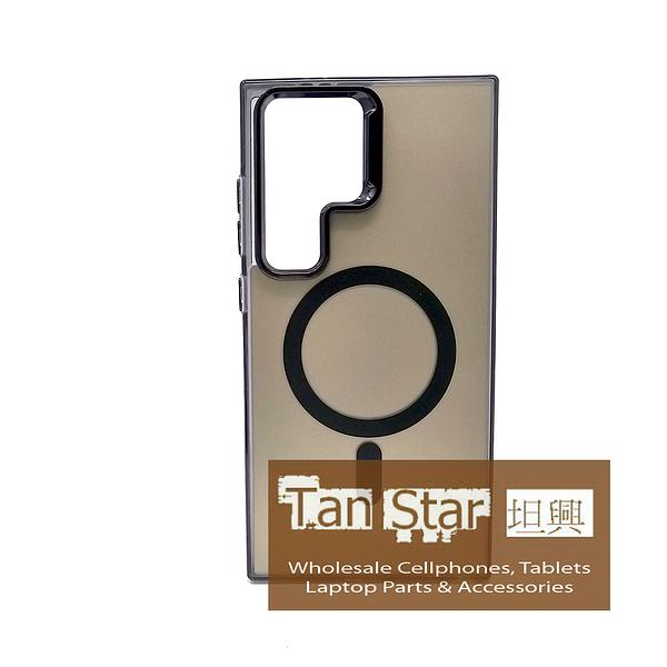 Samsung Galaxy S24 Ultra - MAGNETO Chrome Edge Magnet Ring Silicone Case