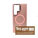 Samsung Galaxy S24 Ultra - MAGNETO Chrome Edge Magnet Ring Silicone Case