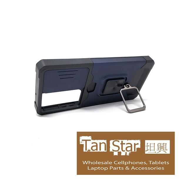 Samsung Galaxy S21 Ultra - Secure Card Holder Magnet Enabled Case with Ring Kickstand