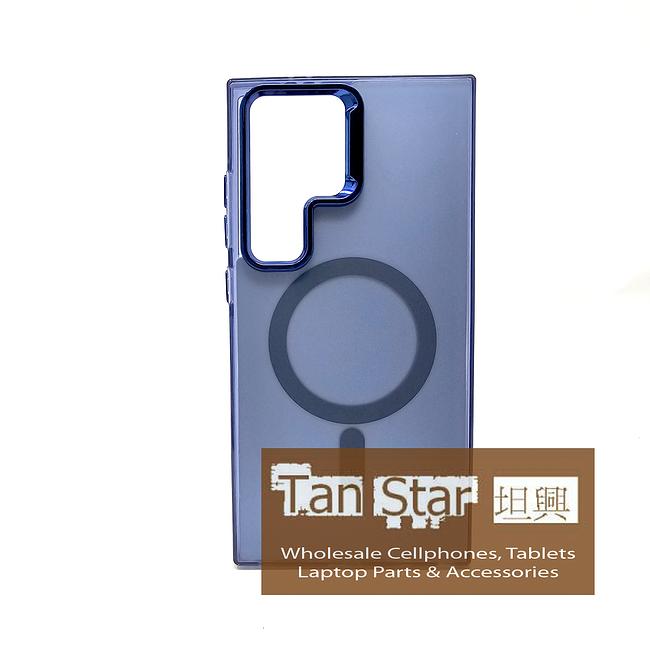 Samsung Galaxy S24 Ultra - MAGNETO Chrome Edge Magnet Ring Silicone Case