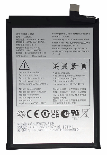 replament battery TLp049FA for TCL 50 XE TCL 50 5G
