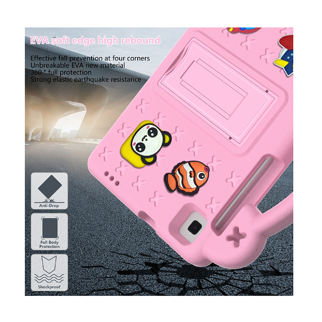 Samsung Galaxy Tab A11 Plus 11" 2025 (X230) - Kids Heavy Duty Shockproof Case with Removable Dolls and Kickstand