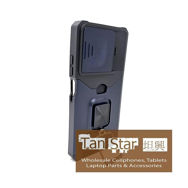 Motorola Moto G Play 2025 - Secure Card Holder Magnet Enabled Case with Ring Kickstand