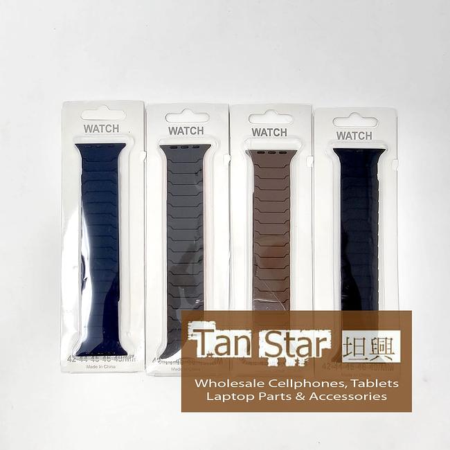 Apple iWatch 42mm / 44mm / 45mm / 49mm / 46mm ( Series 10 ) - MECHA Magnet Watch Band Strap  (Mix Colors)