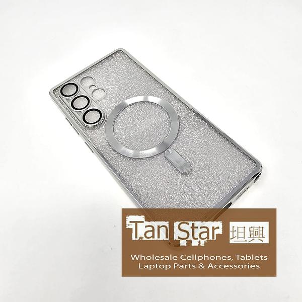 Samsung Galaxy S25 Ultra - SPARKLE Chrome Edge Magnet RING Silicone Case