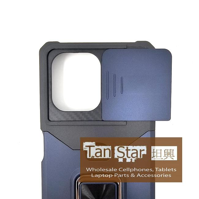 Motorola Moto G Play 2025 - Secure Card Holder Magnet Enabled Case with Ring Kickstand