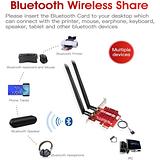 WiFi 6 Card AX 3000Mbps PCIe Network Card AX200 802.11AX 2.4Ghz/5.8Ghz with Bluetooth 5.1 & Heat Sink Wireless PCI Express Wi-Fi Adapters Dual Band Antenna for Windows 10 64-bit