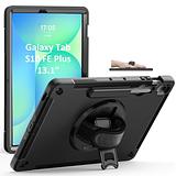 Samsung Galaxy Tab S10 FE Plus 13.1" (X620) - Heavy Duty Shockproof Rotatable Case with Kickstand