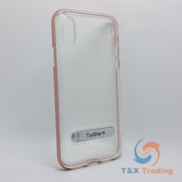 Apple iPhone X / XS - TanStar Aluminum Bumper Frame Case with Kickstand