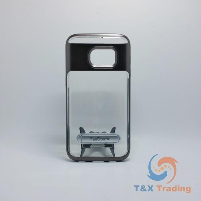 Samsung Galaxy S7 - TanStar Aluminum Bumper Frame Case with Kickstand