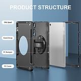 Samsung Galaxy Tab S10 FE Plus 13.1" (X620) - Heavy Duty Shockproof Rotatable Case with Kickstand