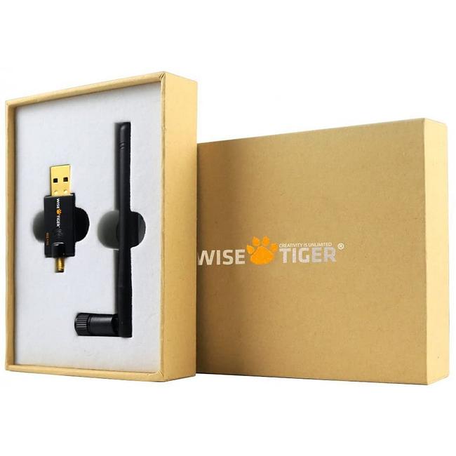 Wifi Adapter Single Antenna AC 600Mbps Dual Band 5Ghz / 2.4Ghz Long Range Wireless Adapter Support for Win Vista /7/8.1/10/XP/MAC 10.6-10.15