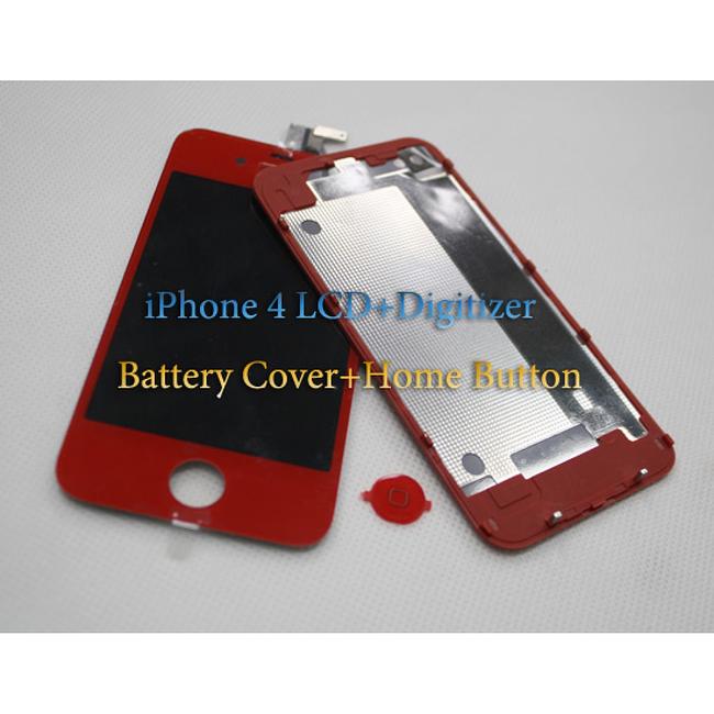 LCD digitizer assembly for iphone 4 4G home button back cover full set
