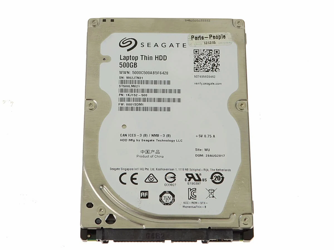 Seagate Laptop Thin HDD 500GB (refurbished)