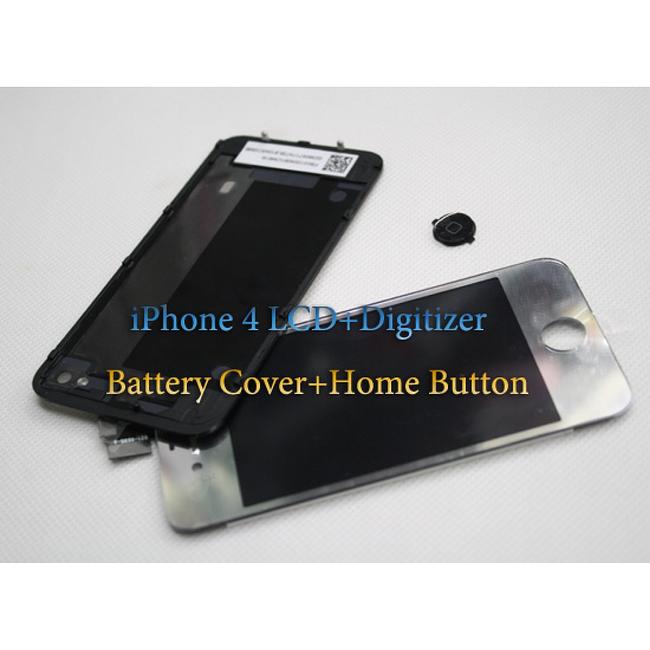 LCD digitizer assembly for iphone 4S home button back cover full set
