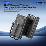 Miccell 20W 3-in 1 Wireless Power Bank with Cables & Stand 10,000mAh VQ-P87