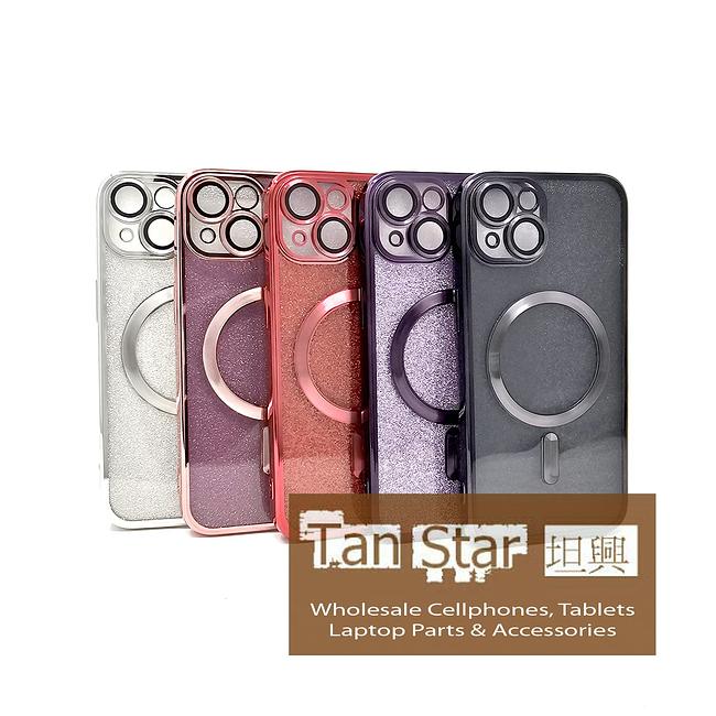 Apple iPhone 14 - SPARKLE Chrome Edge Magnet RING Silicone Case