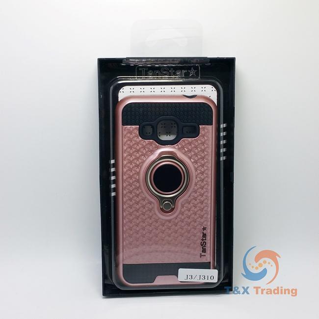 Samsung Galaxy J3 - TanStar Magnet Enabled Case with Ring Kickstand