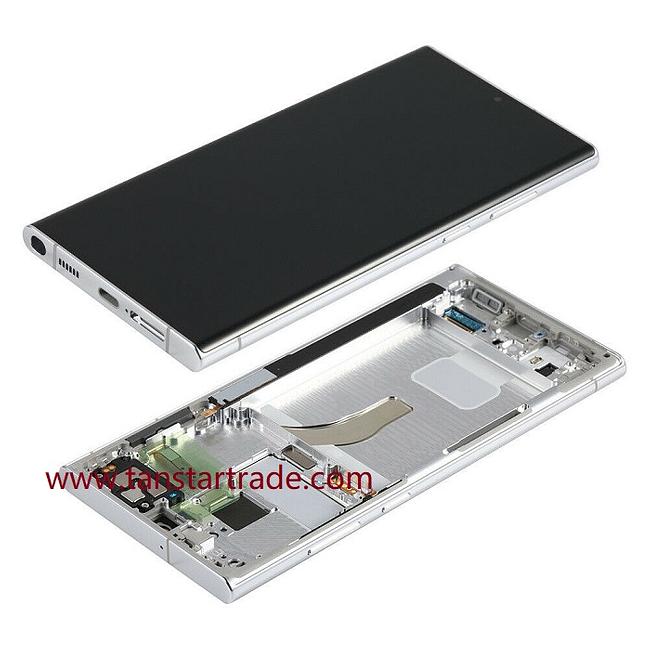 LCD Assembly with Frame OLED (1:1 Full display) for Samsung S22 Ultra S908 S908U S908F