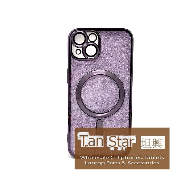 Apple iPhone 14 - SPARKLE Chrome Edge Magnet RING Silicone Case