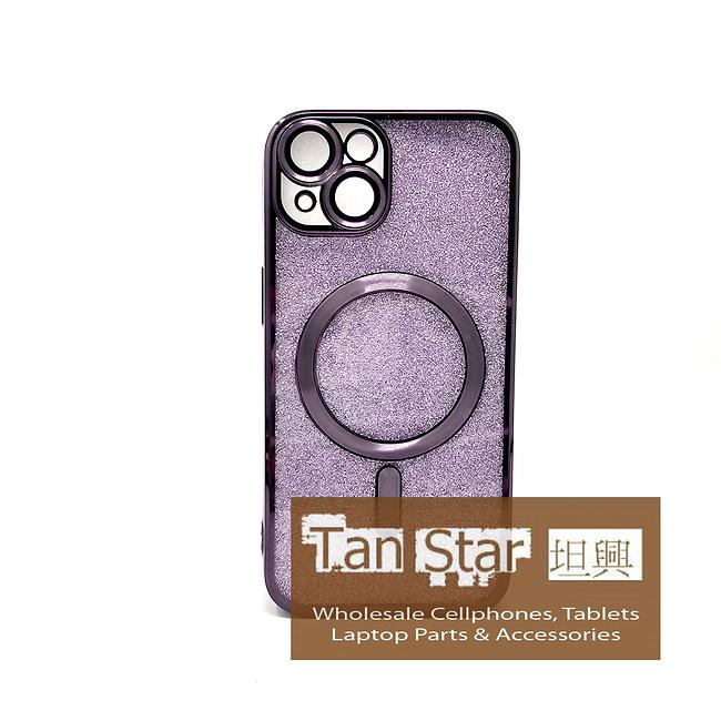 Apple iPhone 14 - SPARKLE Chrome Edge Magnet RING Silicone Case